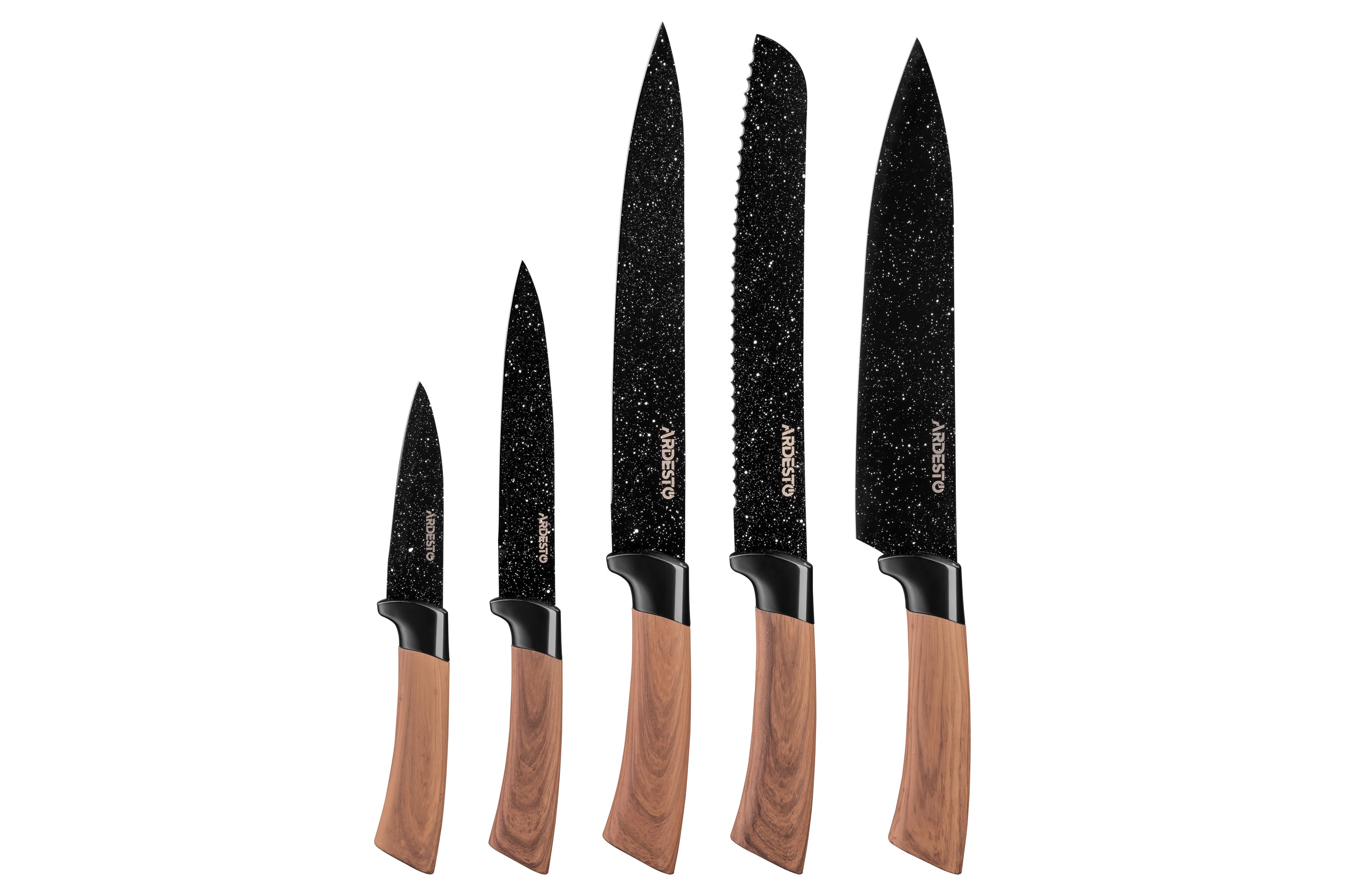 Набір ножів Ardesto Midori, 5 предметів, нержавіюча сталь, пластик