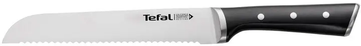 Ніж для хліба Tefal Ice Force, 20см, нержавіюча сталь, пластик, чорний