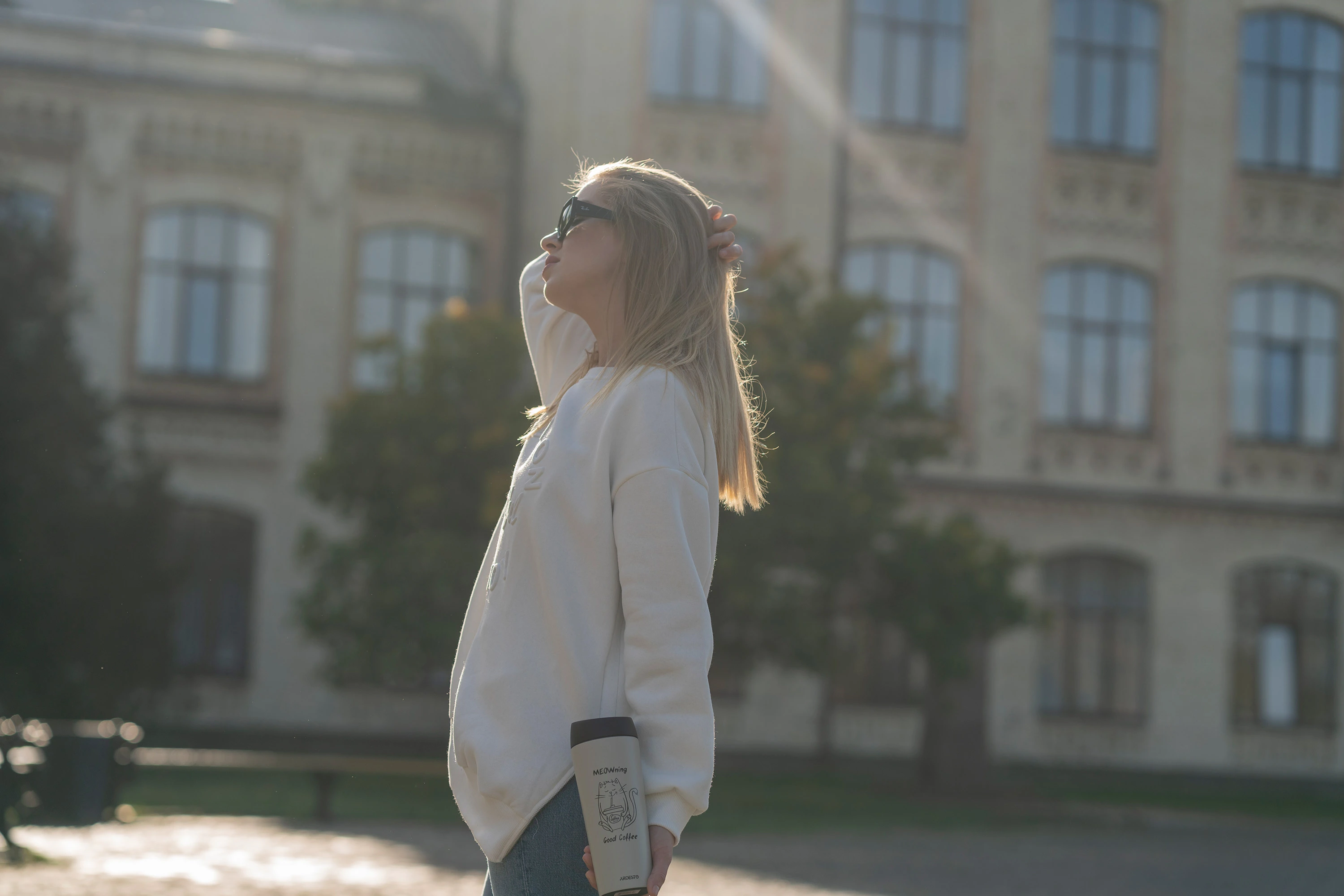 Термокухоль Ardesto Coffee Time Meowning, 450мл, нержавіюча сталь, бежевий - 4