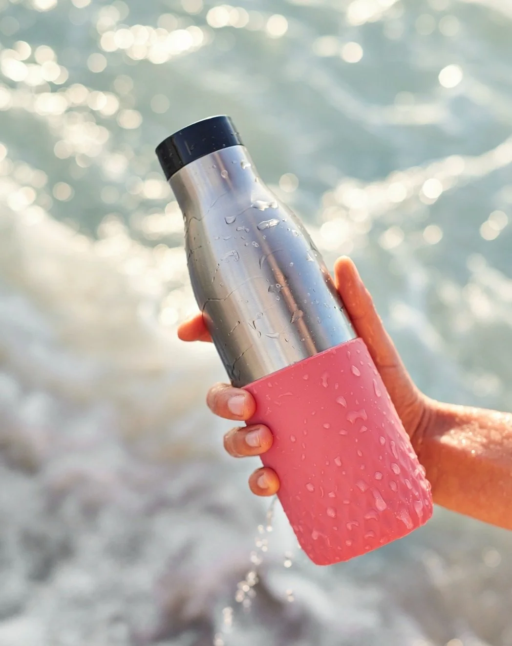 Термопляшка Tefal Bludrop, 500мл, нержавіюча сталь, пластик, рожевий - 2