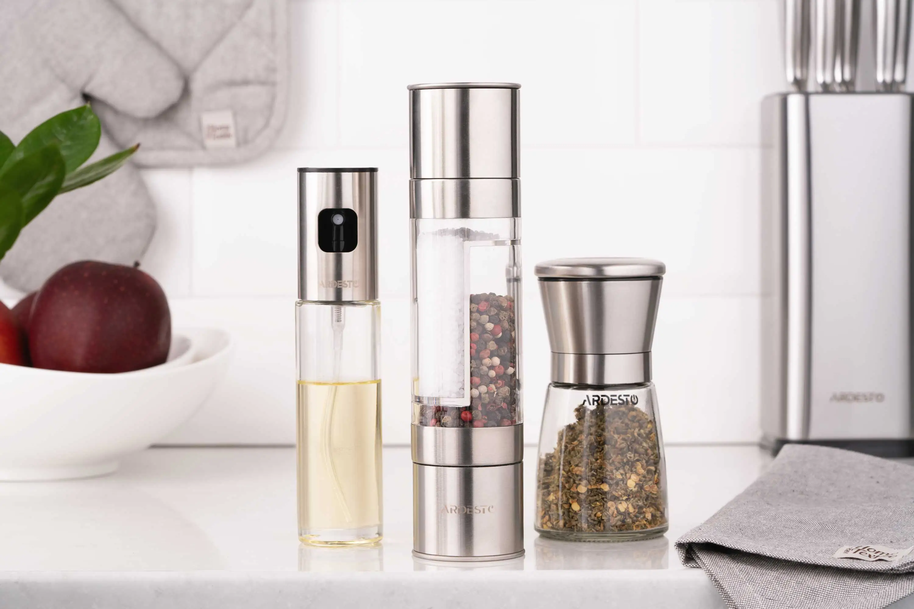 Розпилювач для олії та оцту Ardesto Gemini, 100мл, скло, нержавіюча сталь, пластик, прозорий - 2