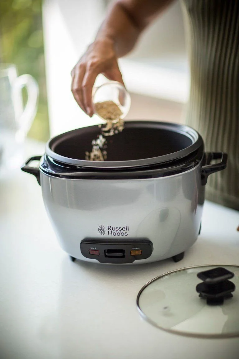 Рисоварка Russell Hobbs MaxiCook, 1000Вт, чаша-5л, електронне керув., нерж. сталь, чорний - 2