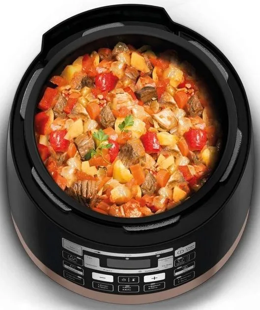 Мультиварка-скороварка Moulinex Quickchef, 1000Вт, чаша-5л, сенсорне керув., пластик, чорний - 4