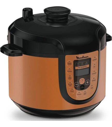 Мультиварка-скороварка Moulinex, 1000Вт, чаша-5л, сенсорне керув., метал/пластик, бронзово-чорний - 2