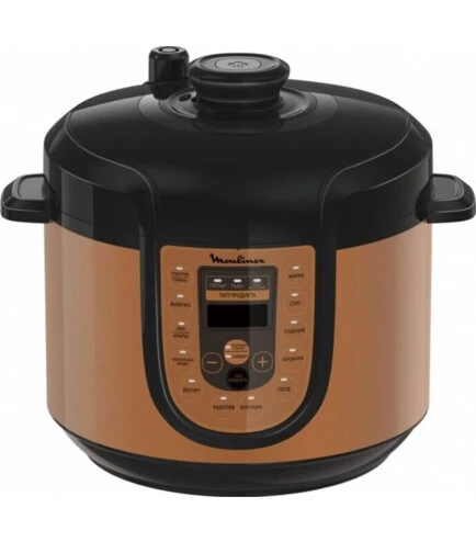 Мультиварка-скороварка Moulinex, 1000Вт, чаша-5л, сенсорне керув., метал/пластик, бронзово-чорний