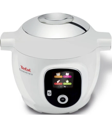 Мультиварка-скороварка Tefal Cook4Me +, 1600Вт, чаша-6л, електронне керув., пластик, білий