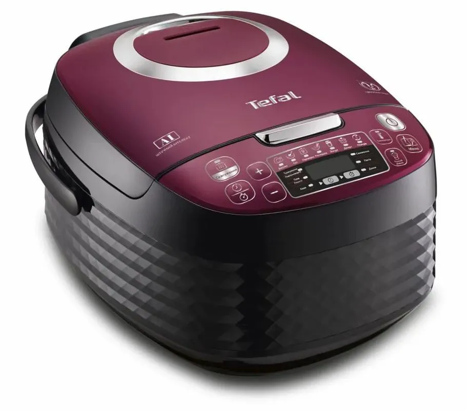 Мультиварка Tefal Spherical, 750Вт, чаша-4л, електронне керув., пластик, чорно-бордовий - 2