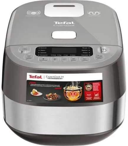 Мультиварка Tefal Expert Cook Induction, 1200Вт, чаша-5л, електронне керув., пластик, сірий