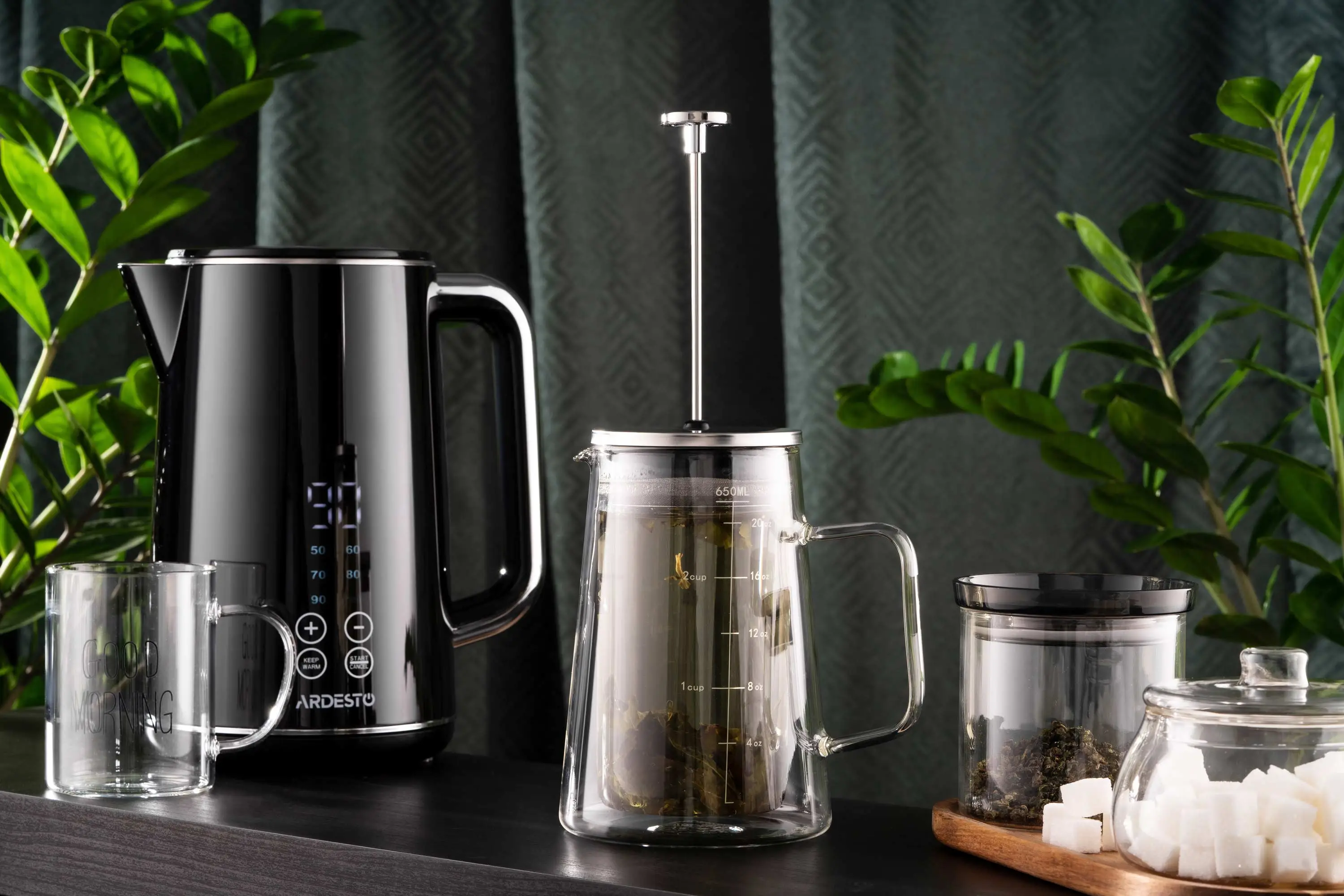 Френч-прес Ardesto Black Mars з подвійними стінками, 600мл, боросилікатне скло, нержавіюча сталь, пр - 2