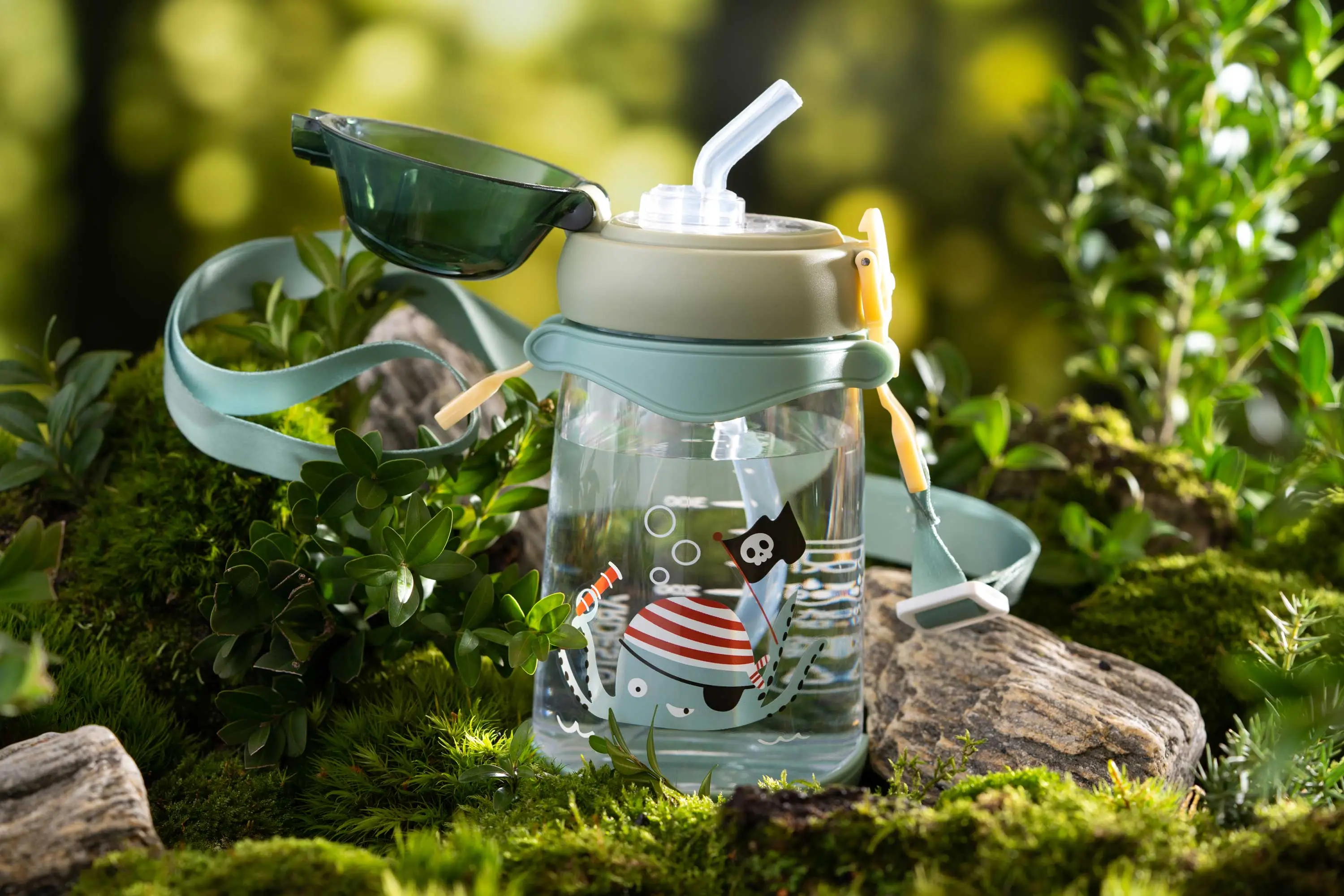 Пляшка для води дитяча Ardesto Octopus, 500мл, пластик, зелений - 2