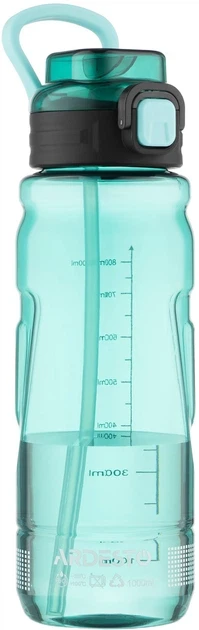 Пляшка для води Ardesto Sport 1000мл, пластик, зелений