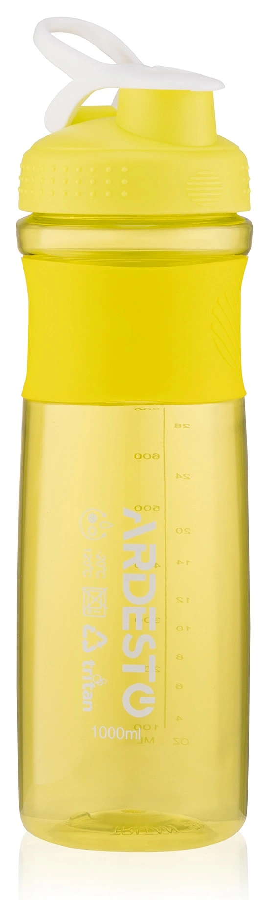 Пляшка для води Ardesto Smart bottle, 1000мл, тритан, жовтий