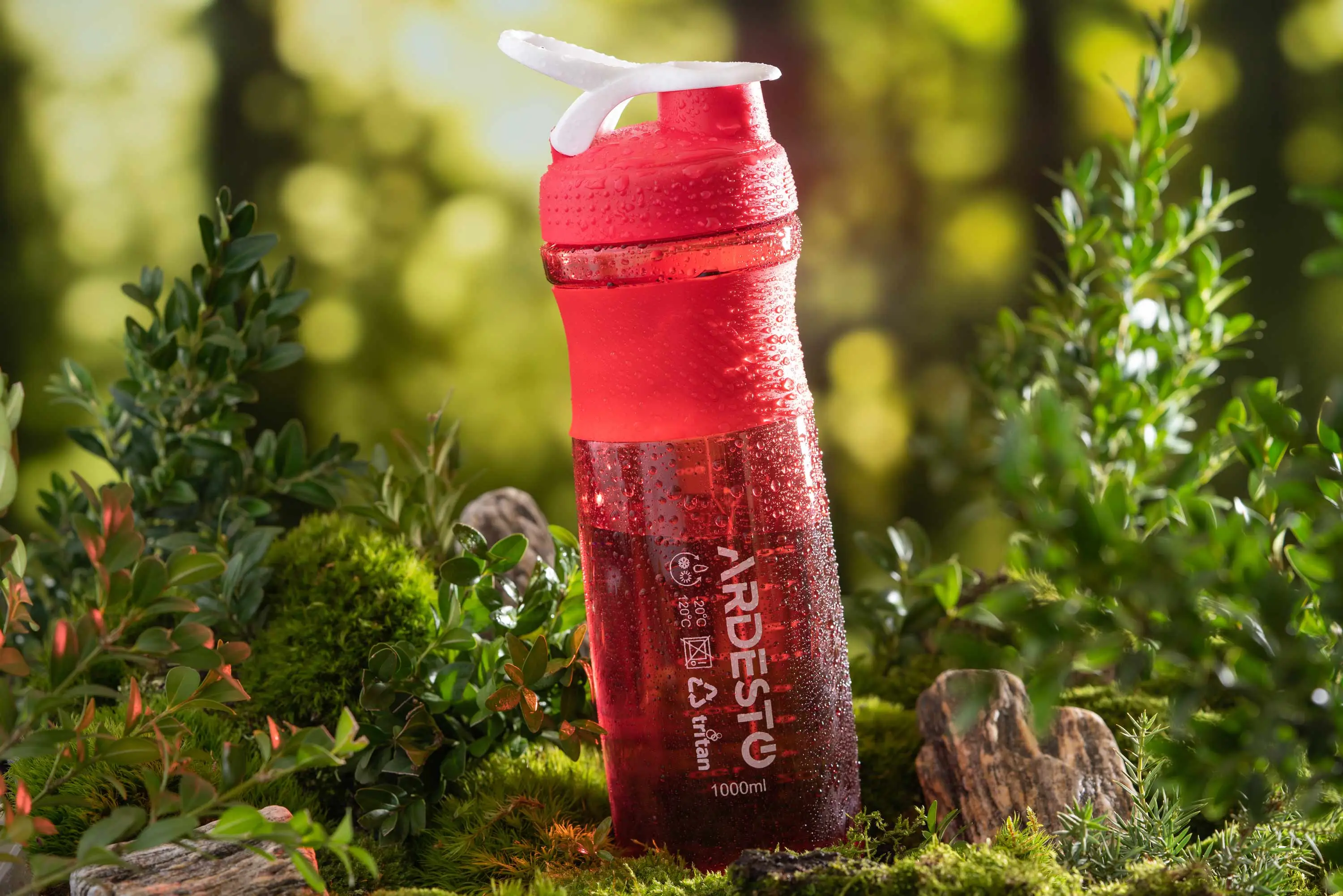 Пляшка для води Ardesto Smart bottle, 1000мл, тритан, червоний - 2