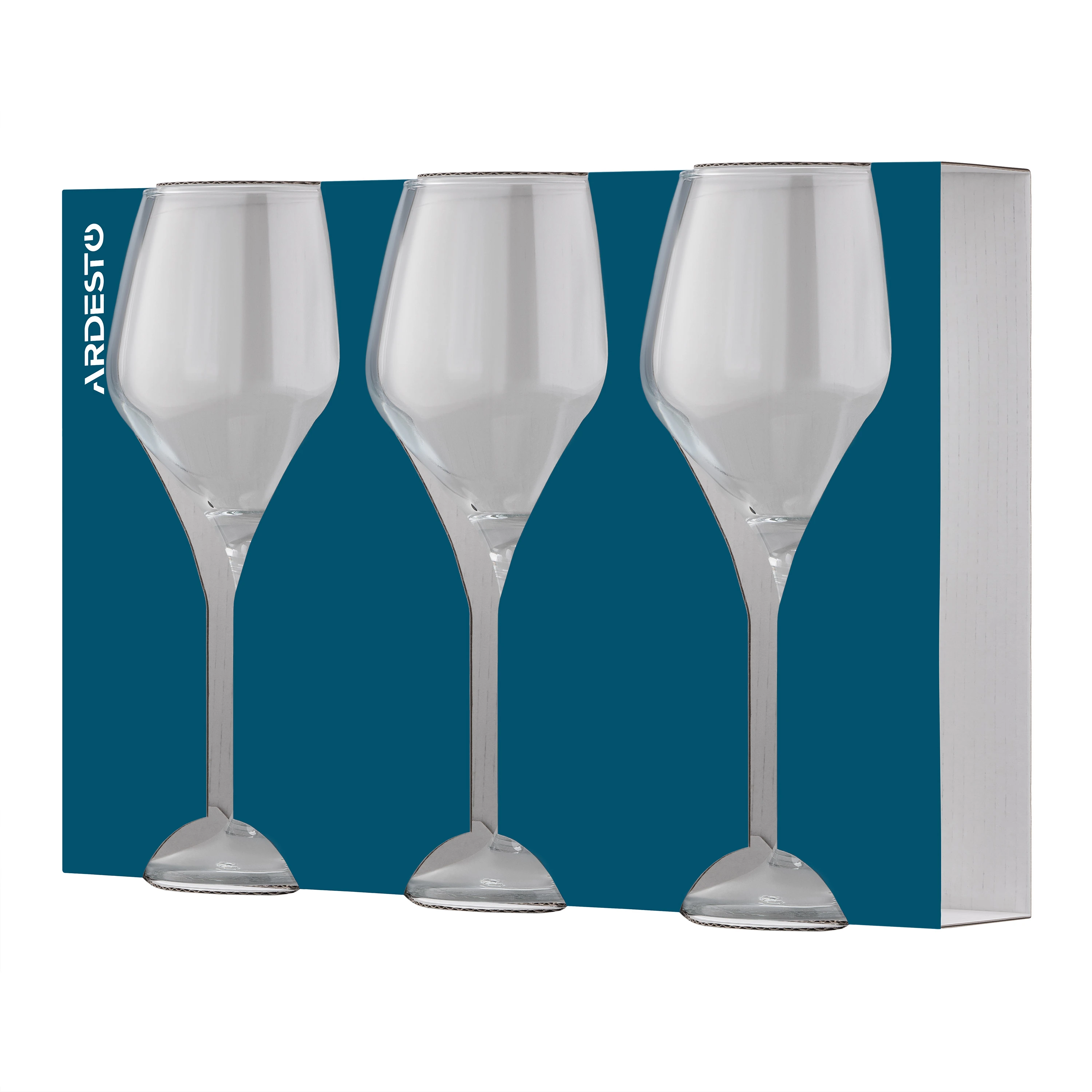 Набір келихів для вина Ardesto Loreto 440мл, 3шт, скло, прозорий - 5