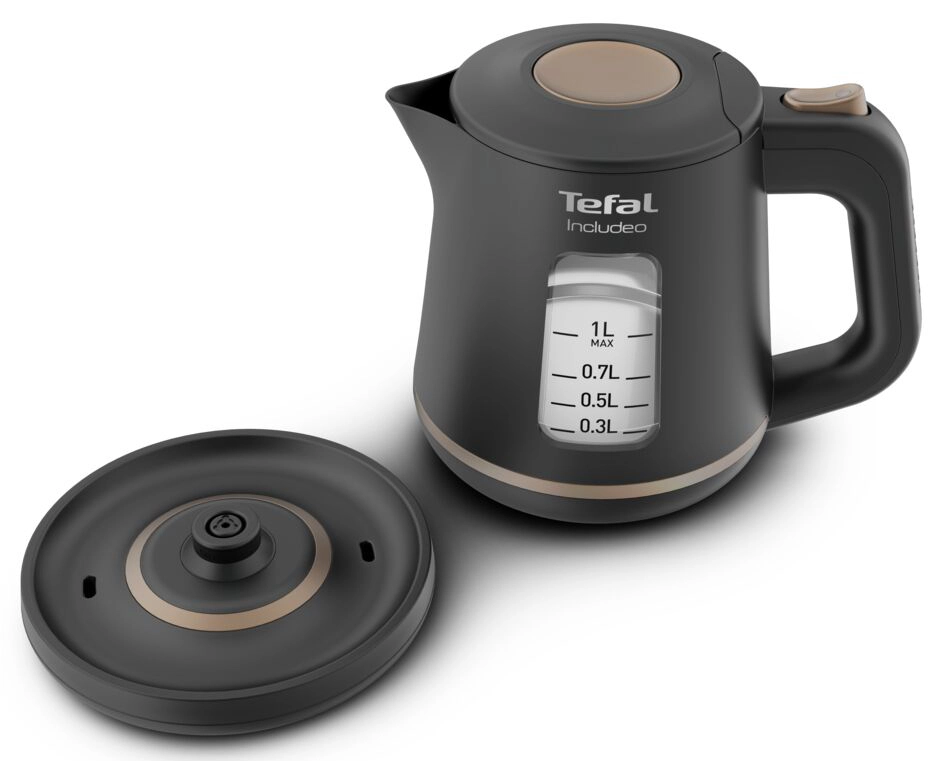 Електрочайник Tefal Includeo 1л, пластик, чорний - 2