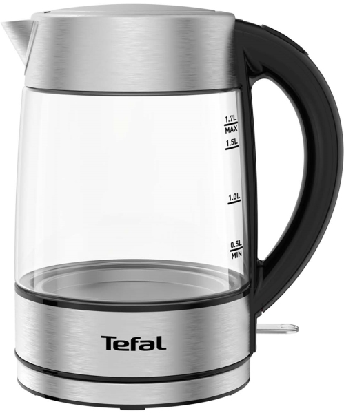 Електрочайник Tefal Glass Kettle 1.7л, скло, з підсвіткою, сріблясто-чорний - 2