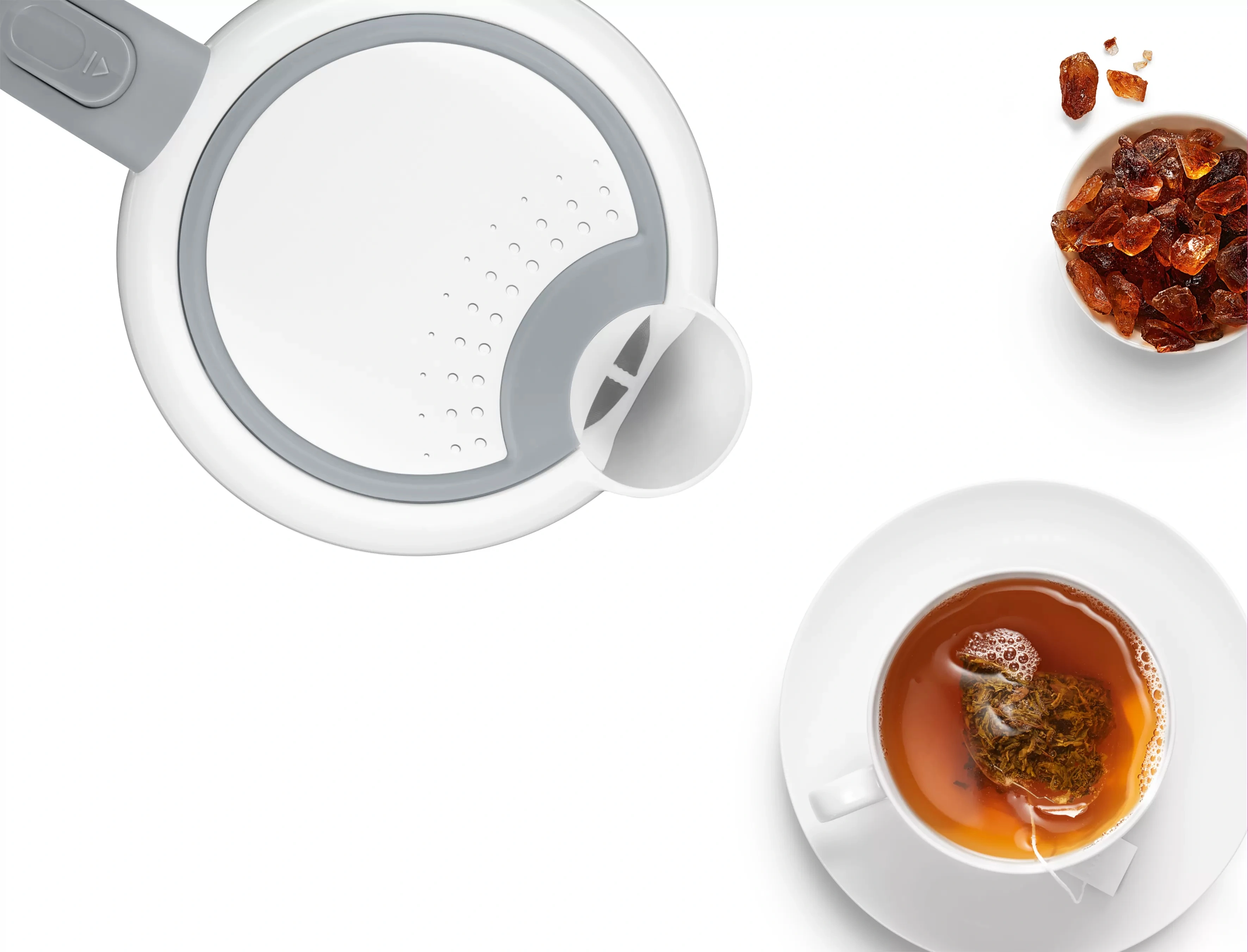 Електрочайник Bosch 1.7л, пластик, сіро-білий - 2