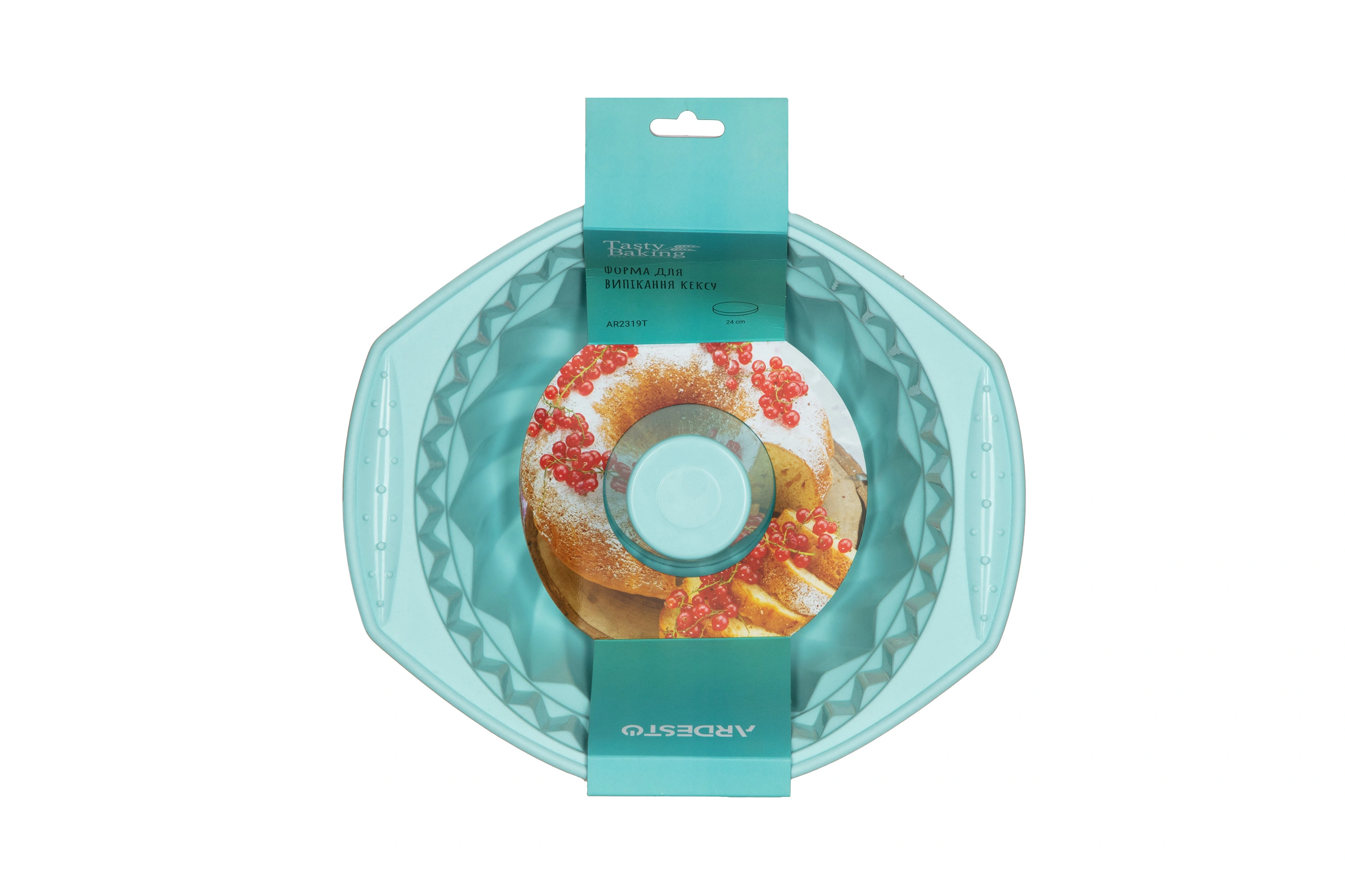Форма для випікання кексу Ardesto Tasty baking, 27.5*24*10.5см, силікон, блакитний - 2