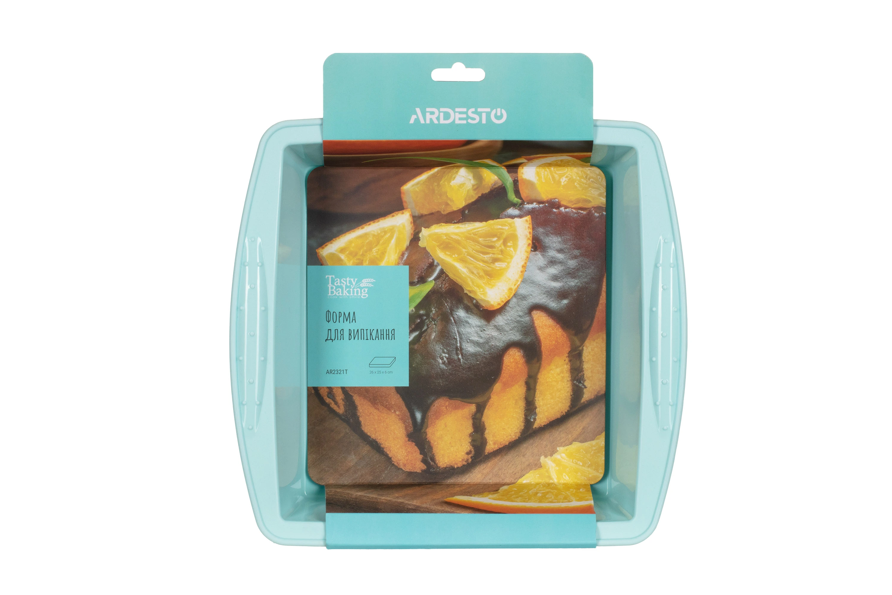 Форма для випікання Ardesto Tasty baking, 26х25х6см, силікон, прямокутна, блакитний - 2