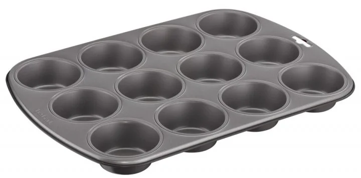 Форма для випікання мафінів Tefal Easybake baking, на 12шт, 38х27х3 см, вуглецева сталь