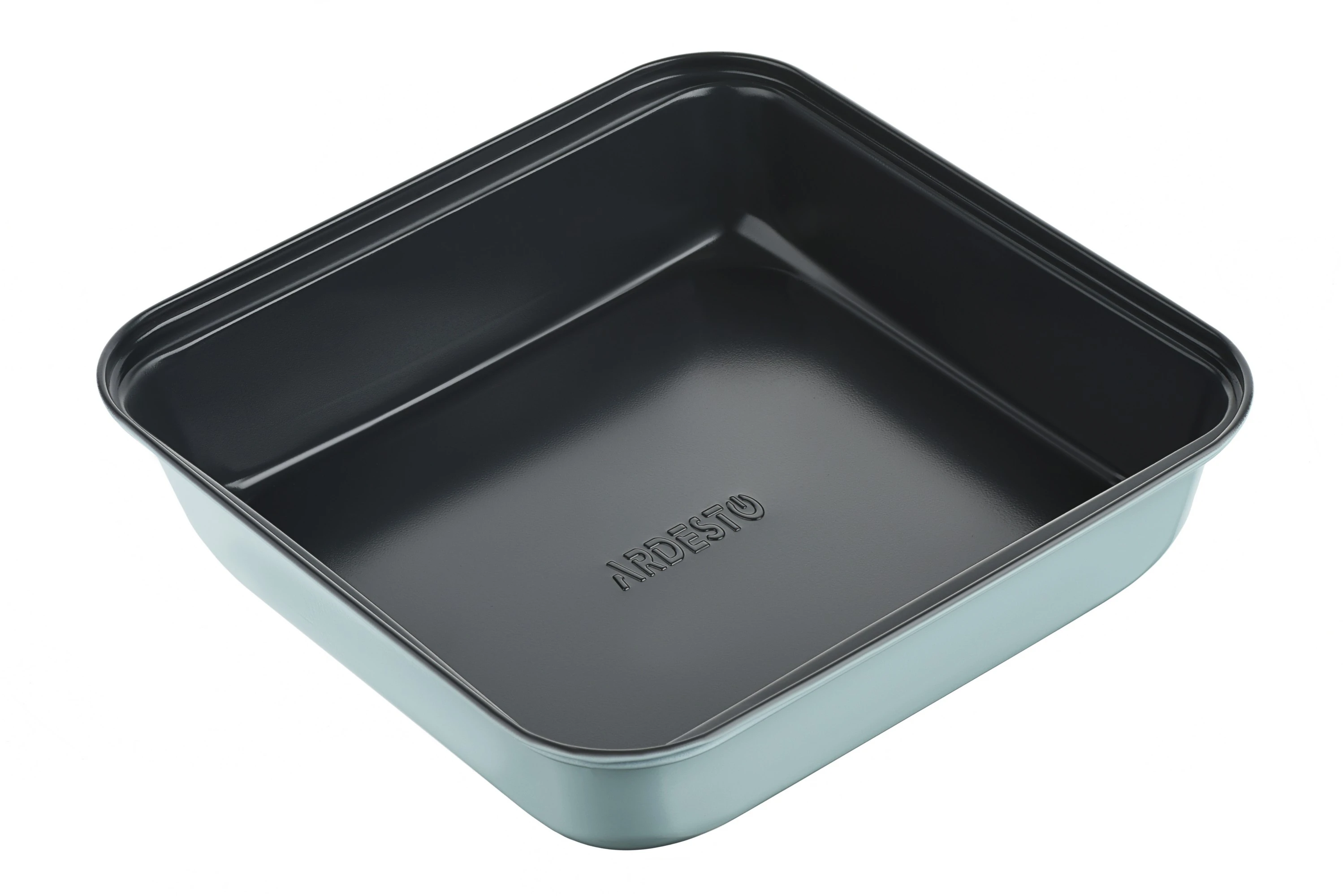 Форма для випікання Ardesto Tasty baking, 23.2х22х5см, вуглецева сталь, квадратна, сіро-блакитний