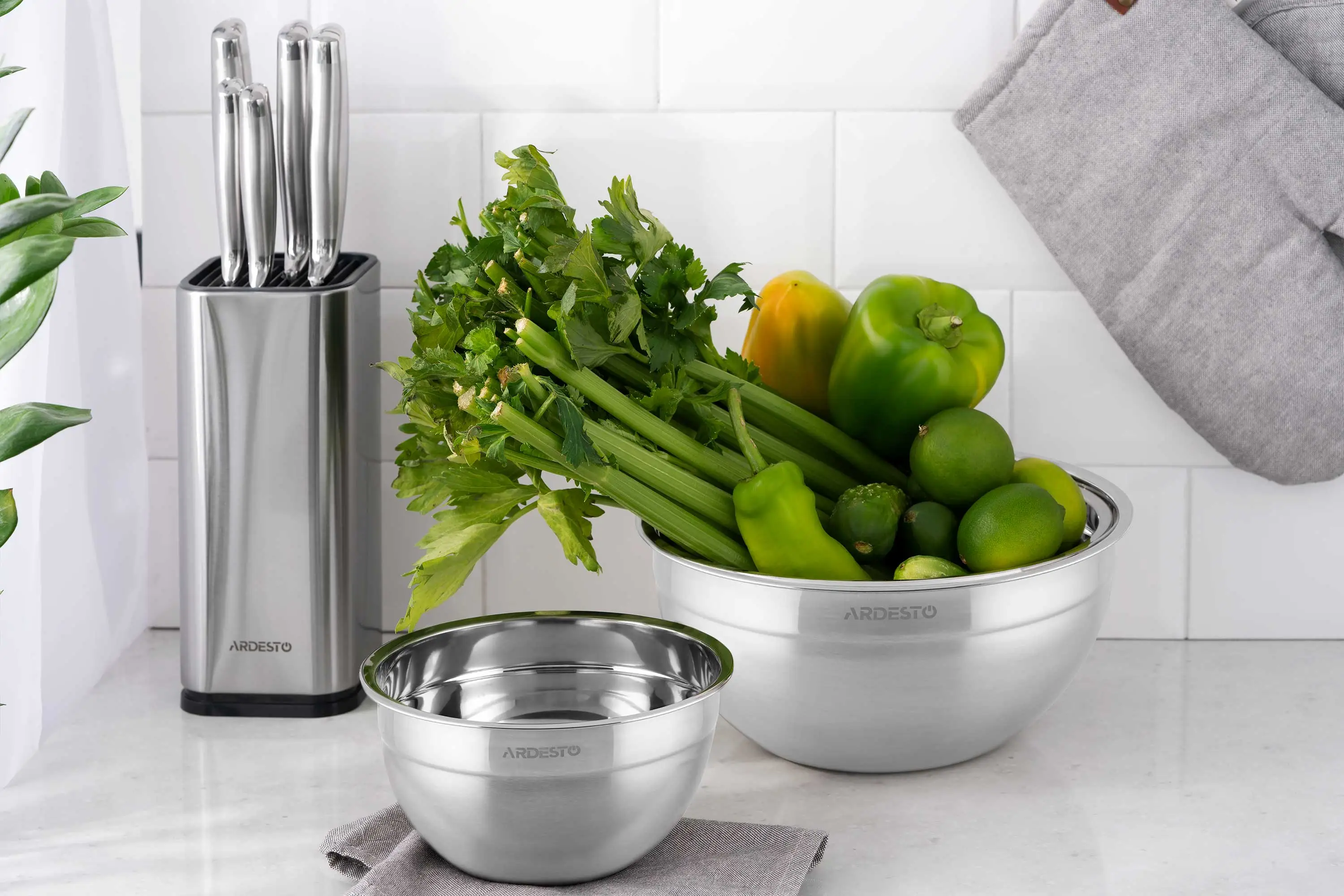 Миска Ardesto Gemini, 22см, 2.5л, нержавіюча сталь - 2