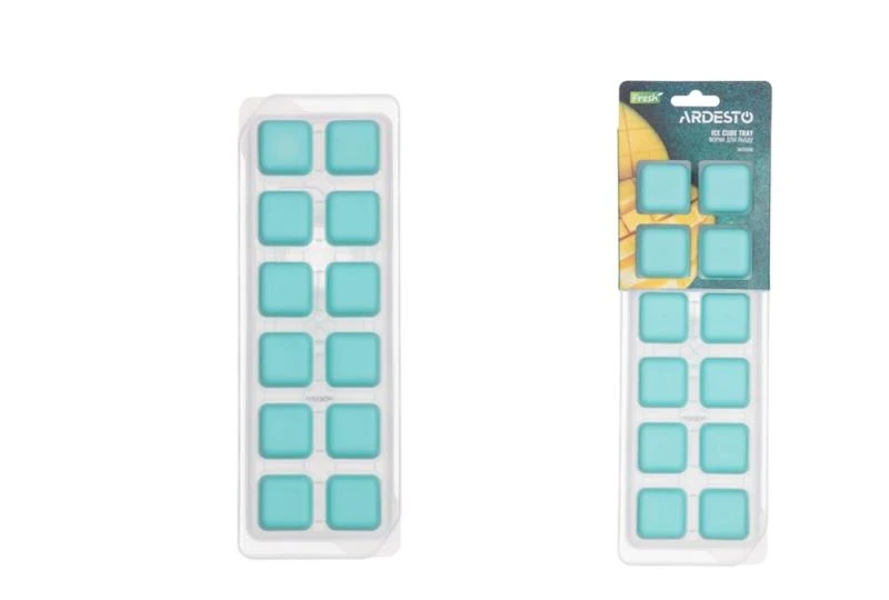 Форма для льоду з кришкою Ardesto Fresh, 26х9.5х3.5см, силікон, пластик, синій