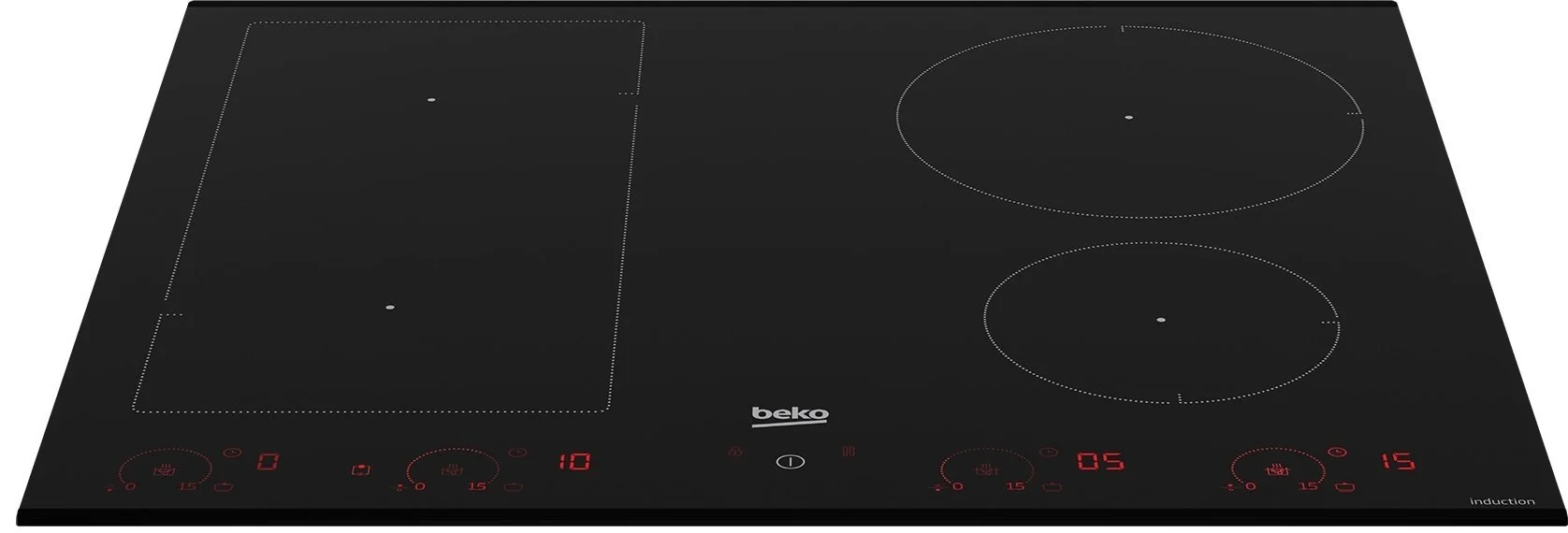 Варочная поверхность Beko индукционная, 60см, расширенная зона, черный - 2