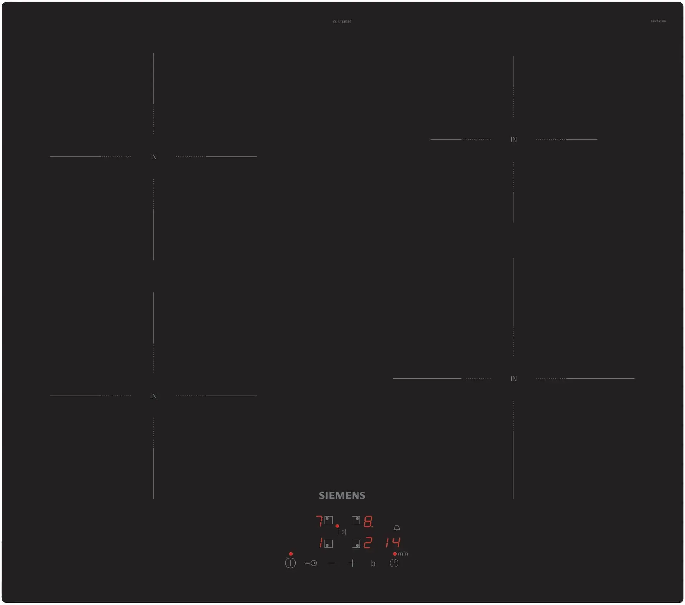 Варочная поверхность Siemens индукционная, 60см, черный