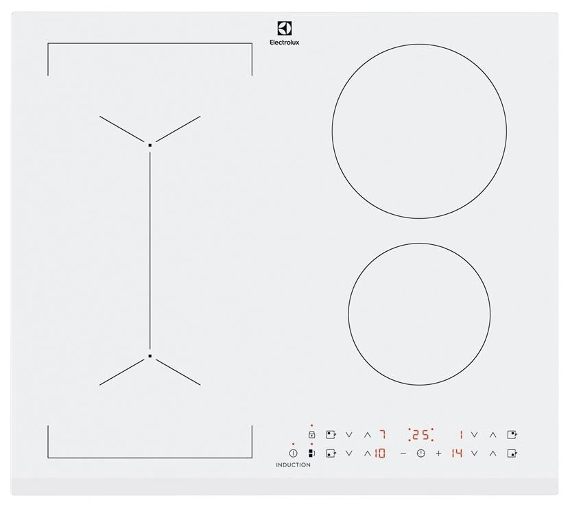 Варочная поверхность Electrolux индукционная, 60см, расширенная зона, белый