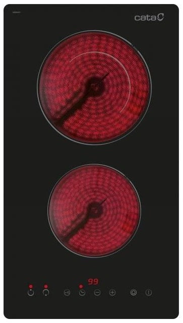 Варочная поверхность Cata электрическая стеклокерамическая, 30см, TD 3002 BK, черный