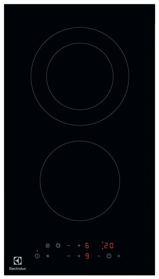 Варочная поверхность Electrolux электрическая стеклокерамическая, 30см, Домино, черный