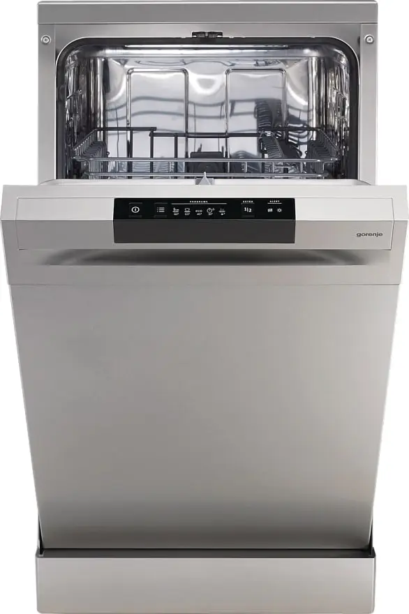 Посудомоечная машина Gorenje, 9компл., A++, 45см, дисплей, 2 корзины, AquaStop, серый - 2