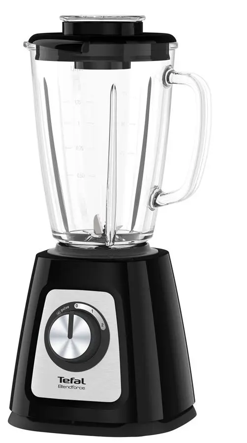 Блендер Tefal стаціонарний Blendforce 800Вт, чаша-1750мл, скло, чорний