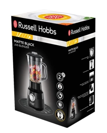 Блендер Russell Hobbs стаціонарний Matte Black 650Вт, чаша-1500мл, чорний - 6