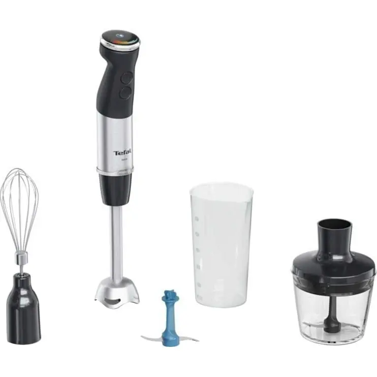 Блендер Tefal заглибний Quickchef+ 1000Вт, 3в1, чаша-800мл, чопер-500мл, турборежим, сріблясто-чорни - 2