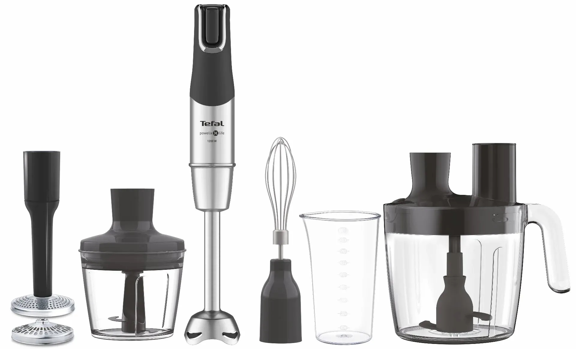 Блендер Tefal заглибний Infiny Force Pro, 1200Вт, 9в1, чаша-800мл, чопер-500мл, спіралайзер, турборе