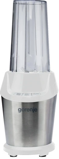 Блендер Gorenje стаціонарний 1000Вт, чаша-750мл, подрібнювач, білий-нерж