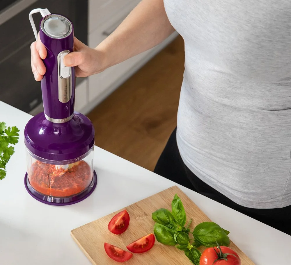 Блендер Sencor заглибний 1000Вт, 3в1, чаша-700, чопер-500мл, фіолетовий - 4