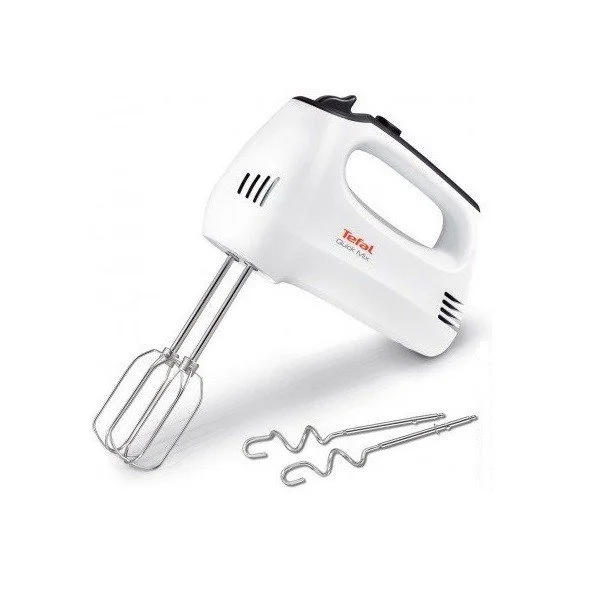 Міксер Tefal ручний Quick Mix 300Вт, насадки-4, турборежим, біло-сірий