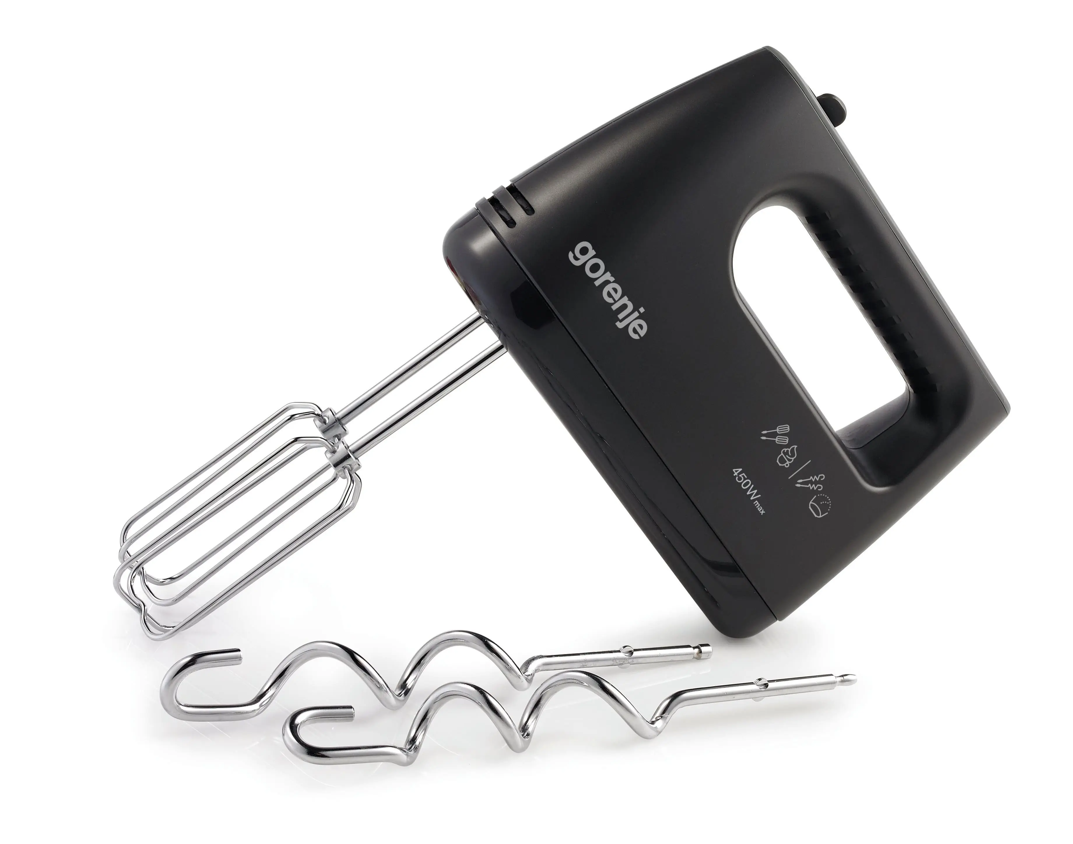 Міксер Gorenje ручний 450Вт, насадки-4, турборежим, чорний