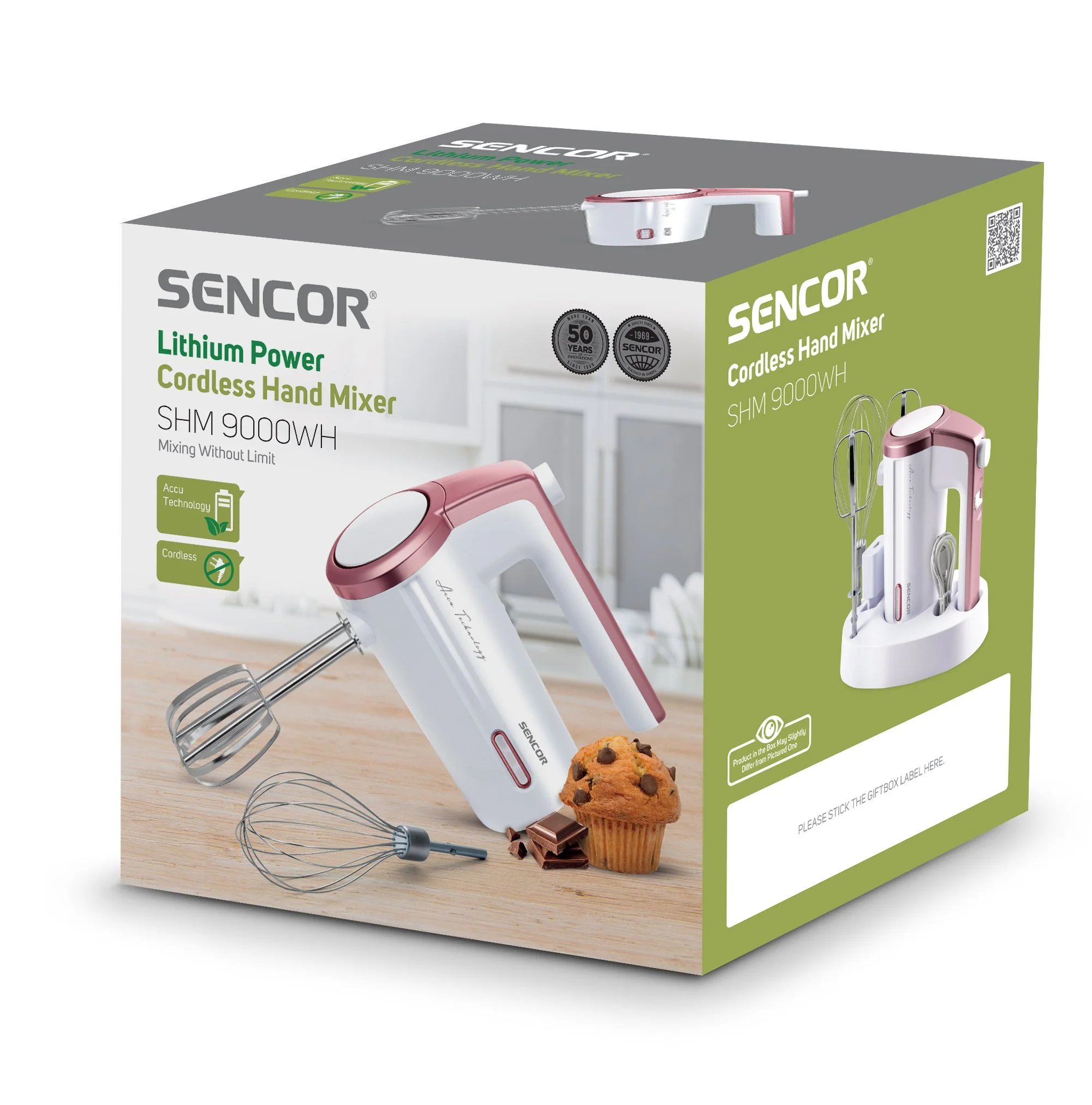 Міксер Sencor ручний Accu technology, 50Вт, насадки-2, безпровідний, USB-C, білий - 26