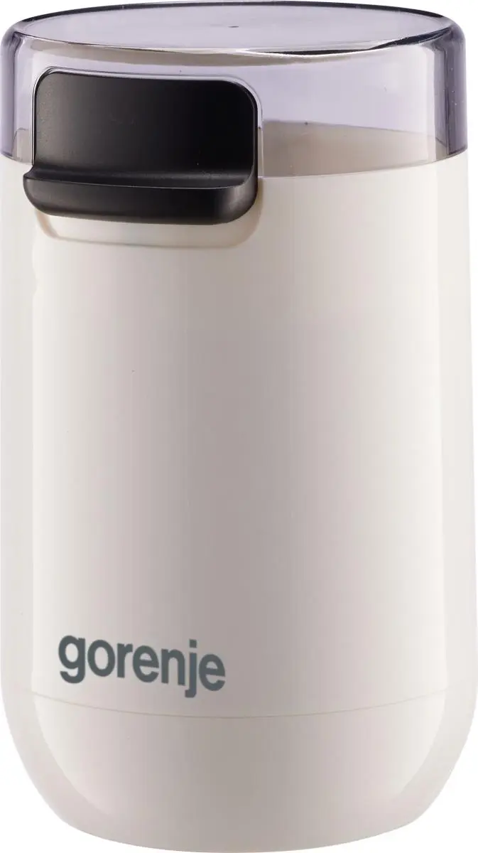 Кавомолка Gorenje роторна 150Вт, об'єм зерен-45г, 3 ступеня помолу, пластик/метал, білий - 2