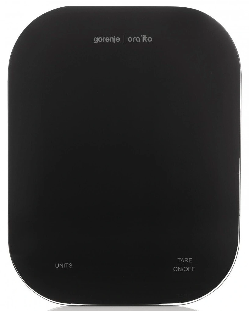 Ваги Gorenje кухонні, 10кг, AAAx3 в комплекті, скло, чорний
