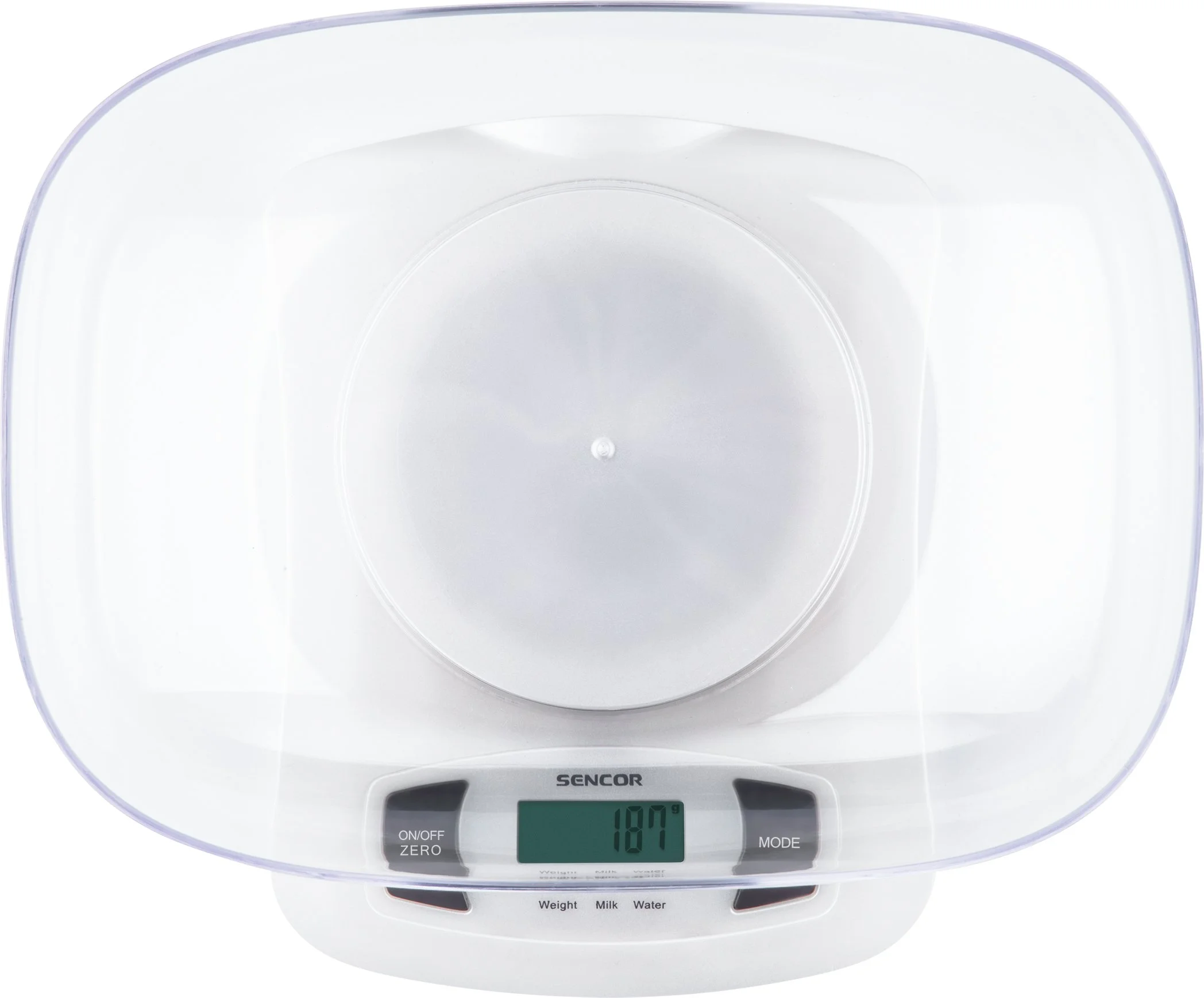 Ваги Sencor кухонні з чашею, 5кг, CR2032x1 в комплекті, пластик, білий - 2