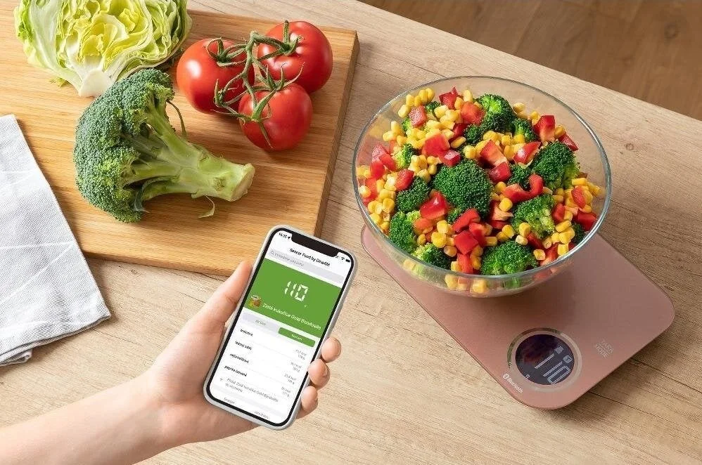 Ваги Sencor кухонні, 5кг, підключення до смартфону, AAAx2 , пластик, чорний - 2