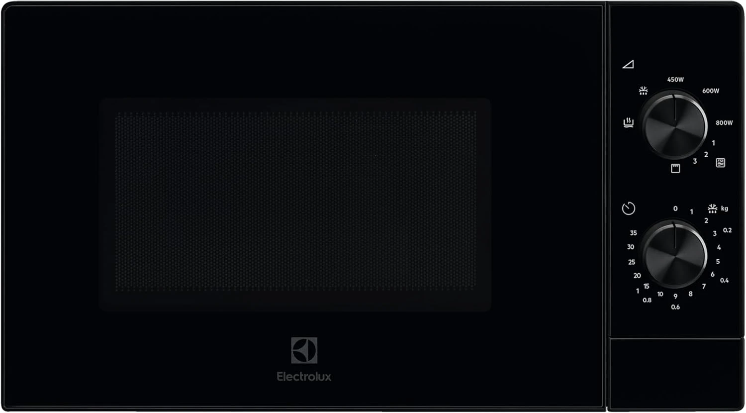 Мікрохвильова піч Electrolux, 20л, мех. керування, 800Вт, гриль, чорний