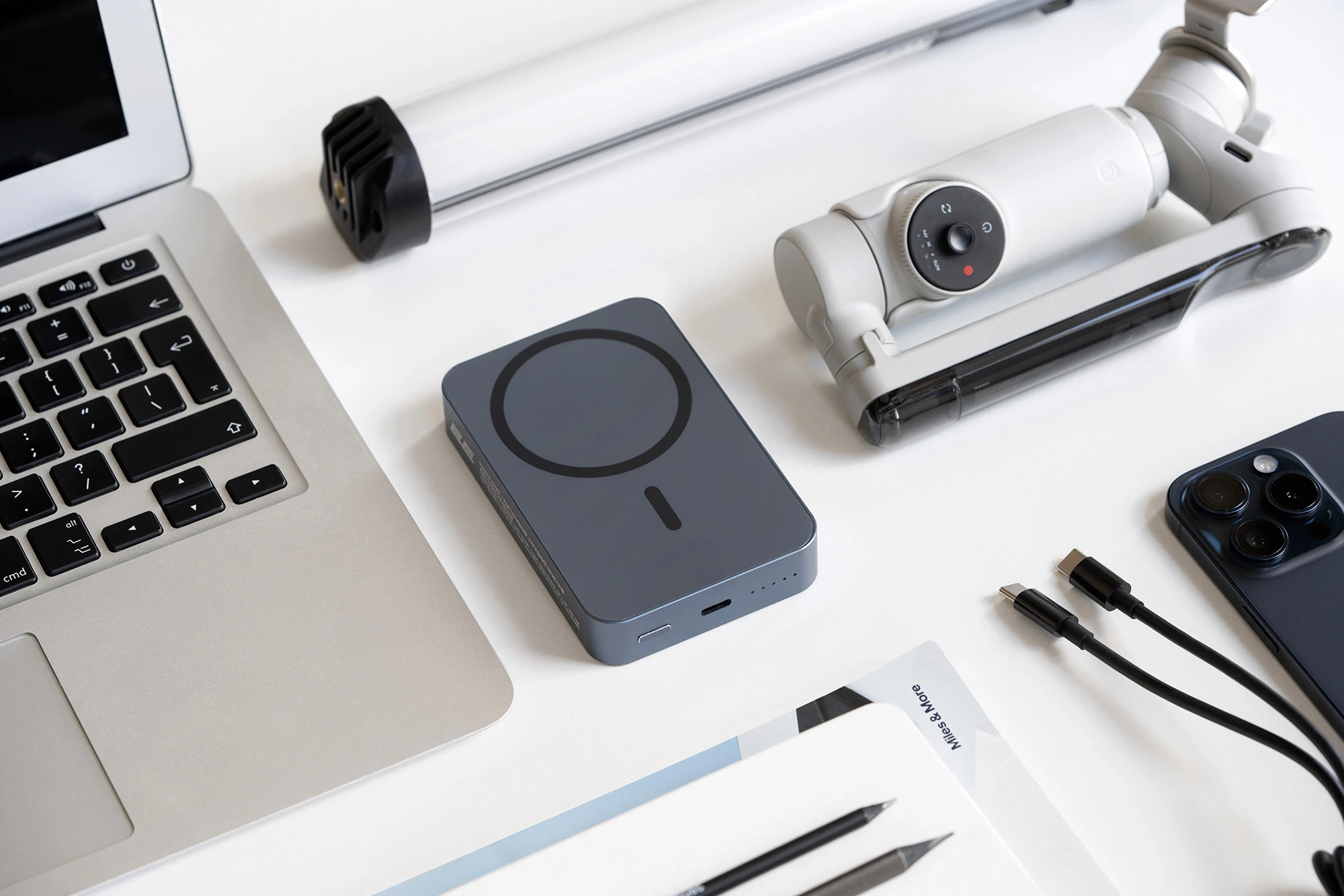 Акумулятор портативний літій-іонний Power Bank 2E Wireless QI 10000мА·год, 20Вт, PD, синій - 2