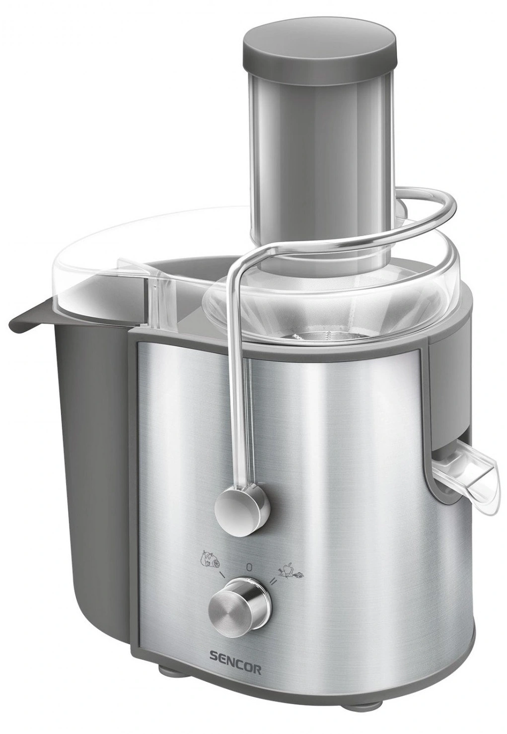 Соковитискач Sencor відцентрований 800Вт, чаша-0.75л, жмих-1.6л, пластик/метал, метал - 2
