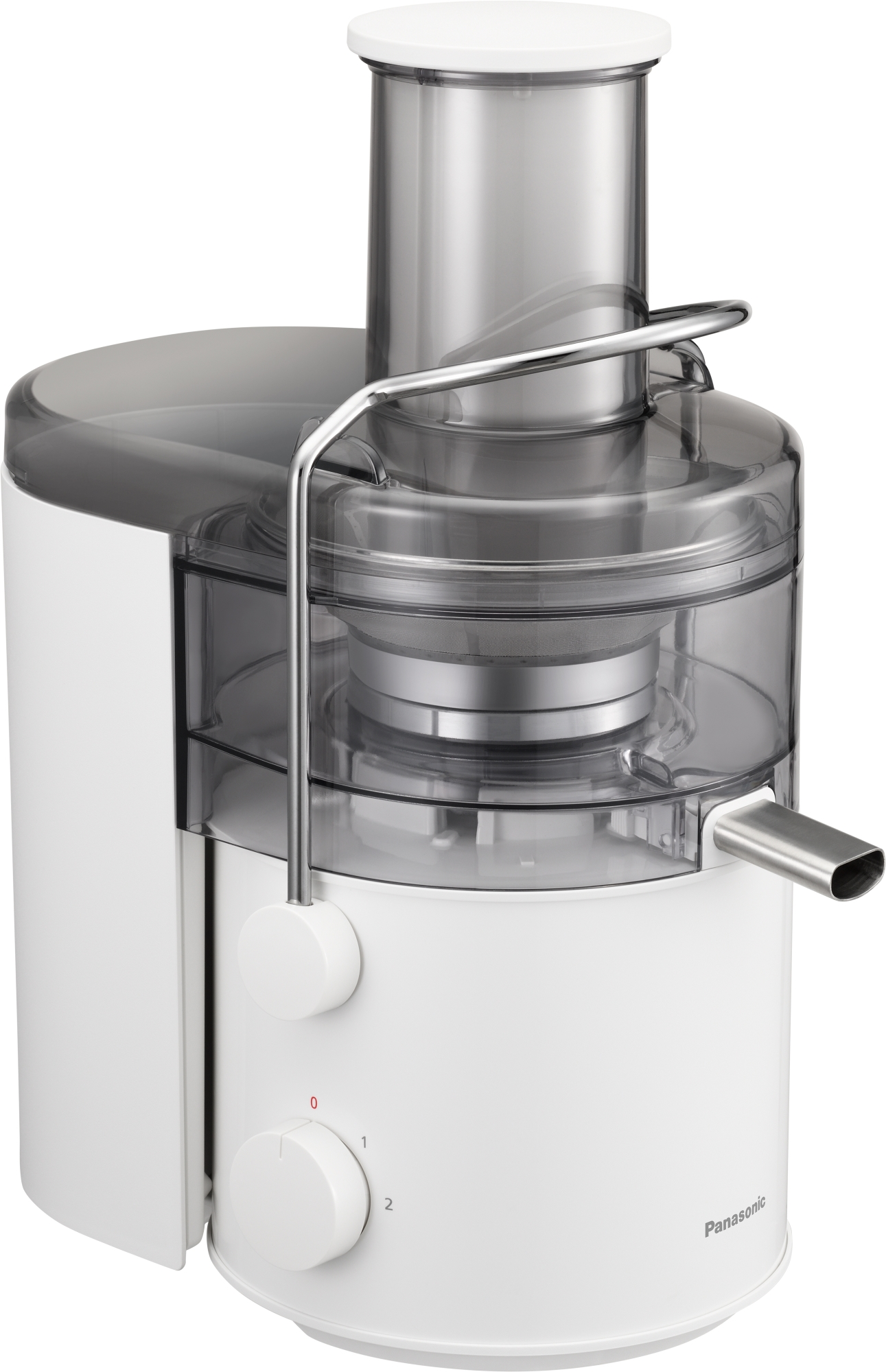 Соковитискач Panasonic відцентрований 1000Вт, чаша-1.5л, жмих-2л, жолоб на ціле яблуко, пластик/мета